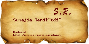 Suhajda Renátó névjegykártya