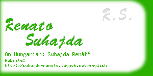 renato suhajda business card